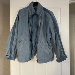 Dolman Quilted Denim Jacket from Free People